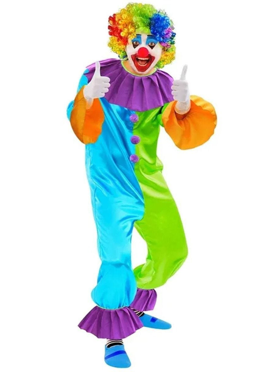 Rainbow Circus Clown Mens Costume - Main Image