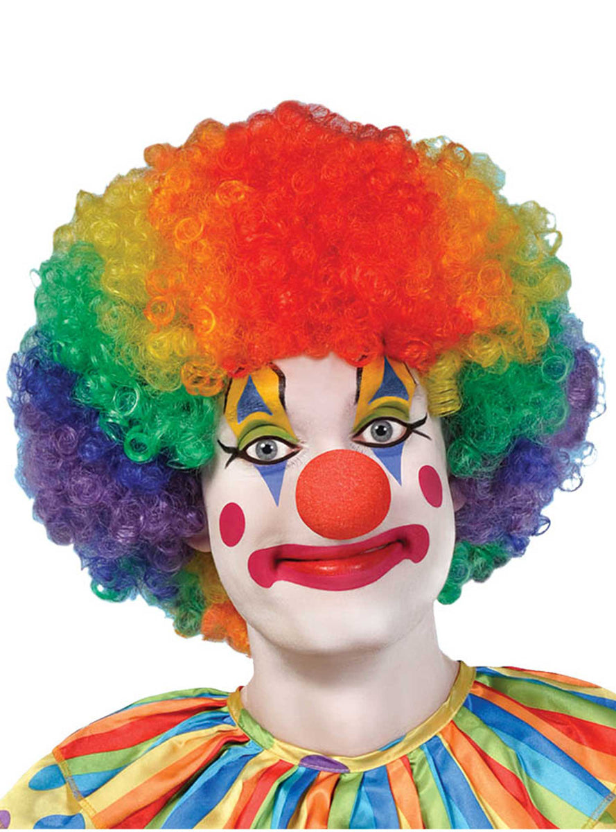 Rianbow Fluffy Clown Afro Wig