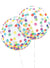 Image of Rainbow Confetti Print 2 Pack 45cm Orb Balloons