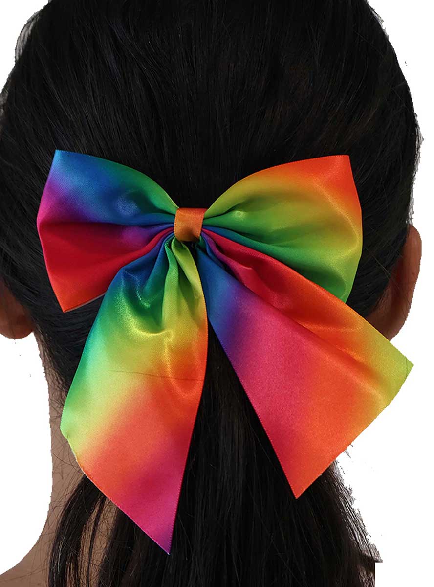 Rainbow Hair Bow - Main Image