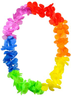 Image of Bright Rainbow Flower Hawaiian Costume Lei