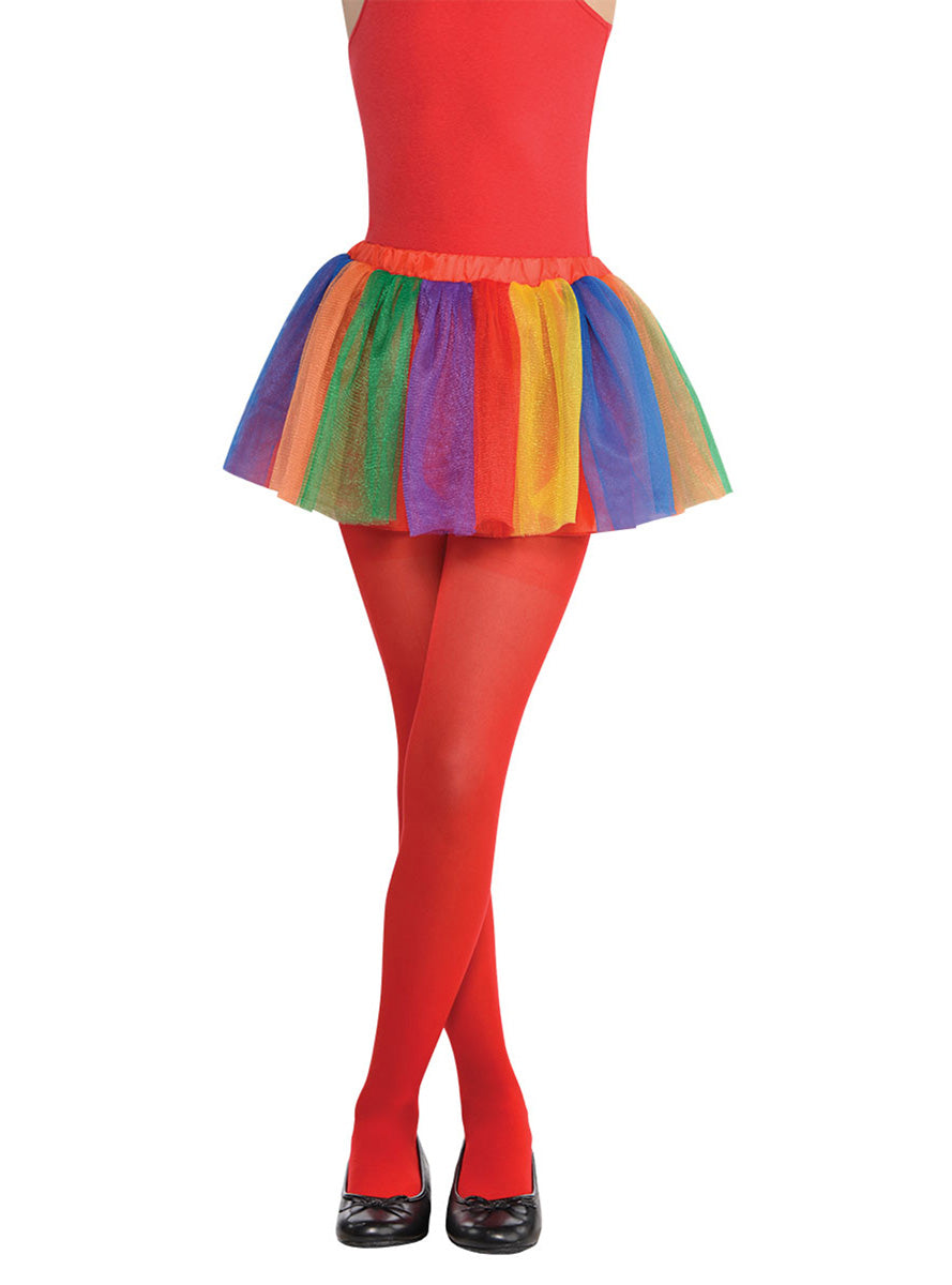 Girls Rainbow Fluffy Tutu Skirt