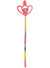Image of Pastel Rainbow Glitter Costume Wand with Faux Jewel