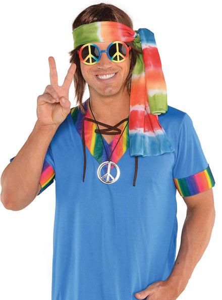 Rainbow 60s Hippie Accessory Set
