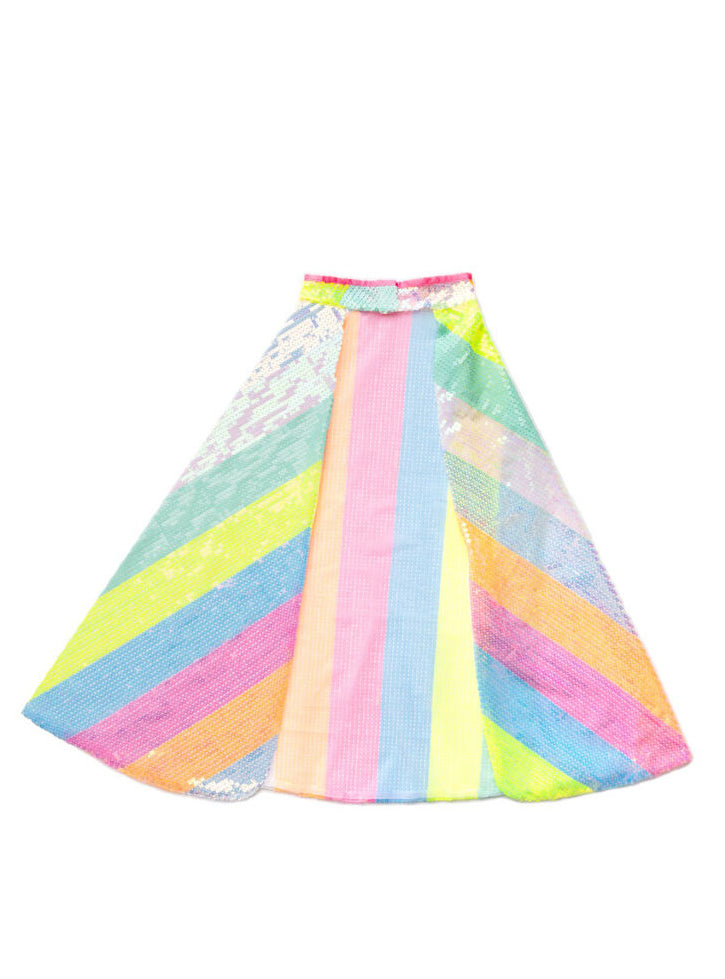 Rainbow Sequin Girls Costume Cape - Alternate Image 2
