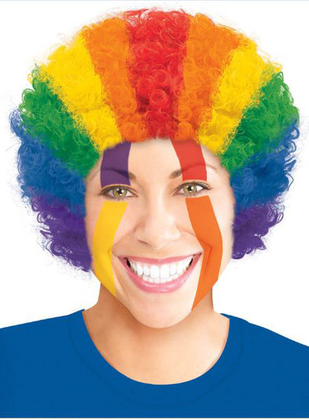 Rianbow Afro Clown Costume Wig