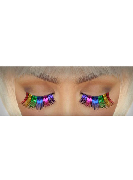 Rainbow Tinsel Stick On Eyelashes