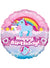 Image of Rainbow Unicorn 45cm Round Foil Birthday Balloon