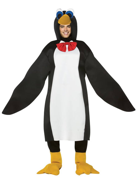 Black and White Giant Penguin Costume for Adults - Front View