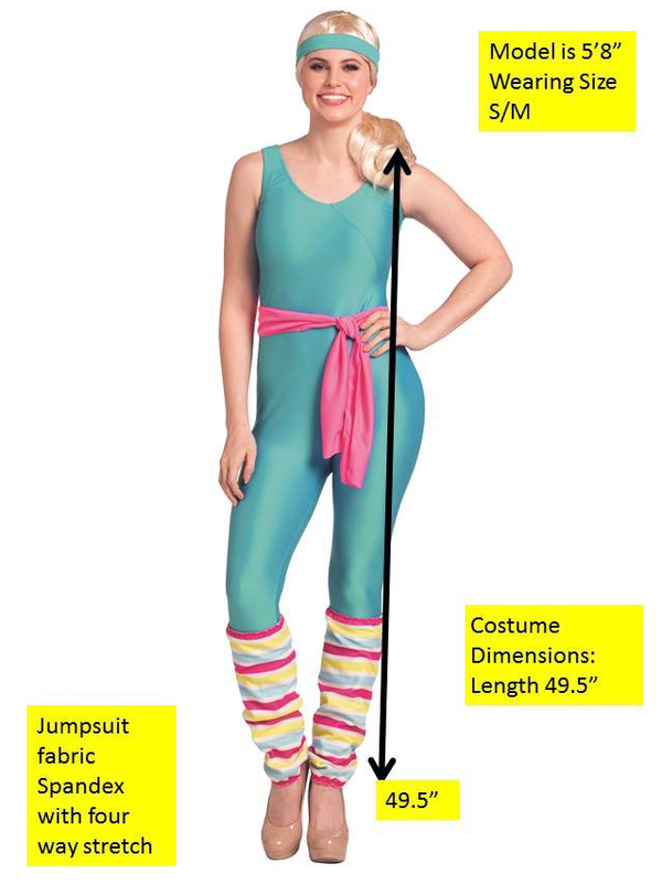 80s Exercise Barbie Womens Costume Womens Great Shape