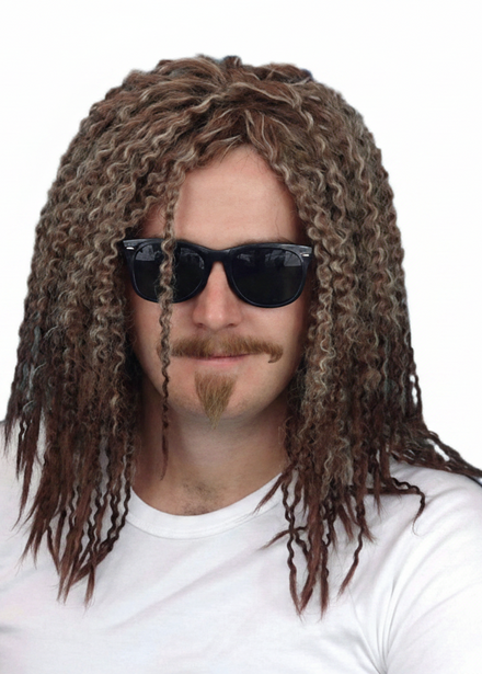 Mens Light Brown Rasta Dreadlocks Costume Wig - main image