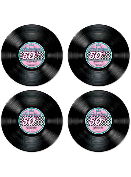 Image of 50s Rock N Roll Record Cut Outs Party Decoration - Main Image