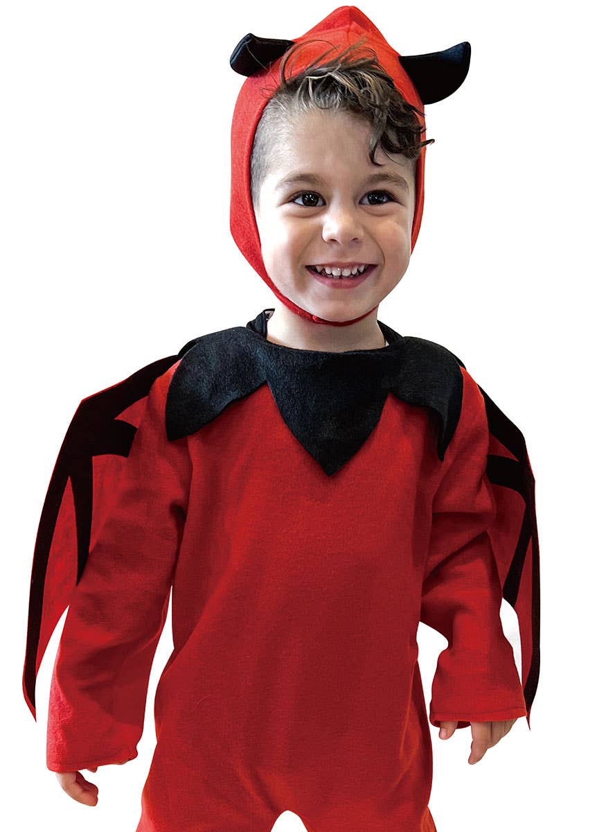 Image of Devil Cutie Toddler Boys Halloween Costume - Close Image