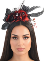 Gothic Roses with Eyeballs Halloween Costume Headband - Main Image