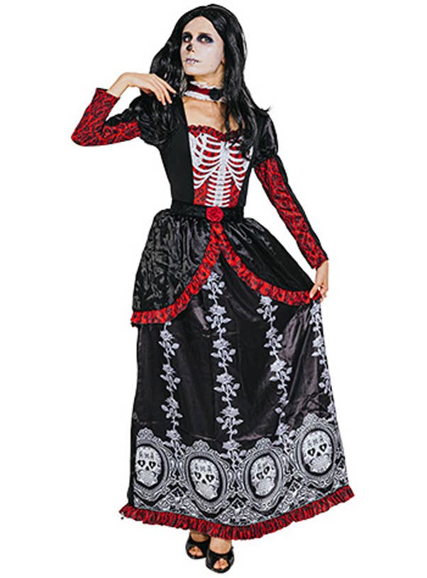 Image of Skeleton Princess Women's Day of the Dead Costume
