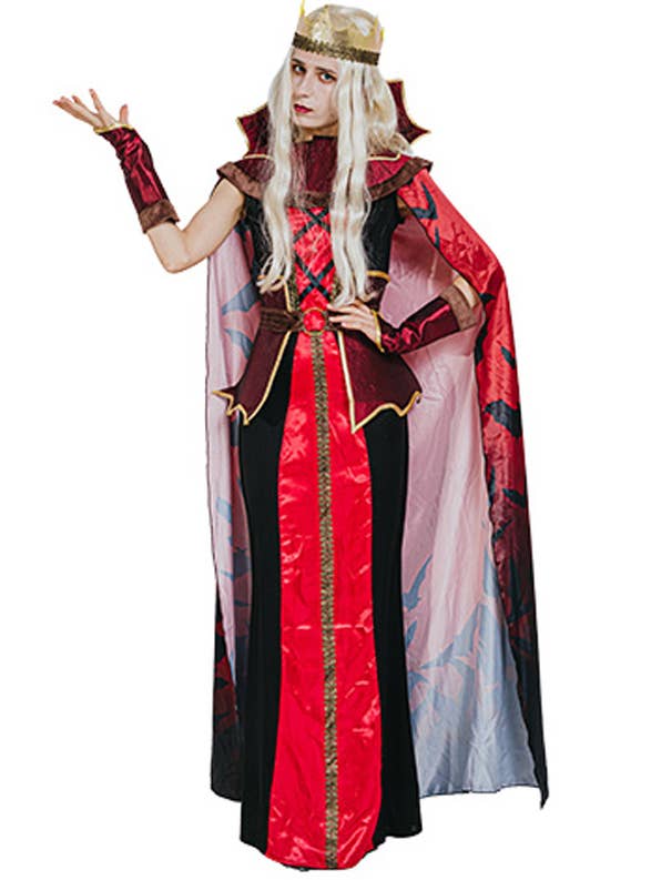 Womens Red And Black Vampire Bat Queen Costume womens-red-and-black-vampire-bat-queen-costume
