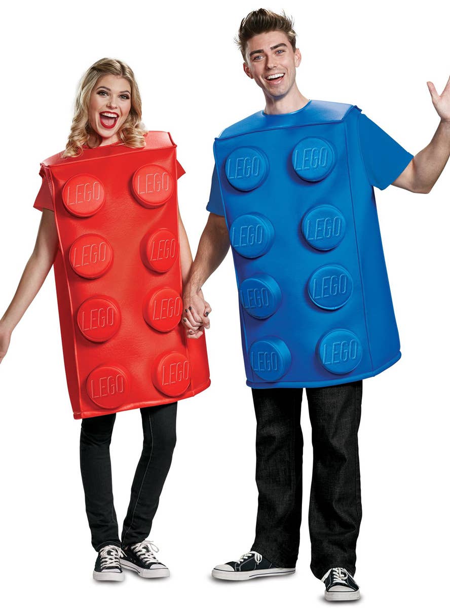 Adults Red Lego Brick Costume - Alternate Front Image 3