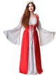 Image of front of Medieval Bright Red Women's Costume Dress 