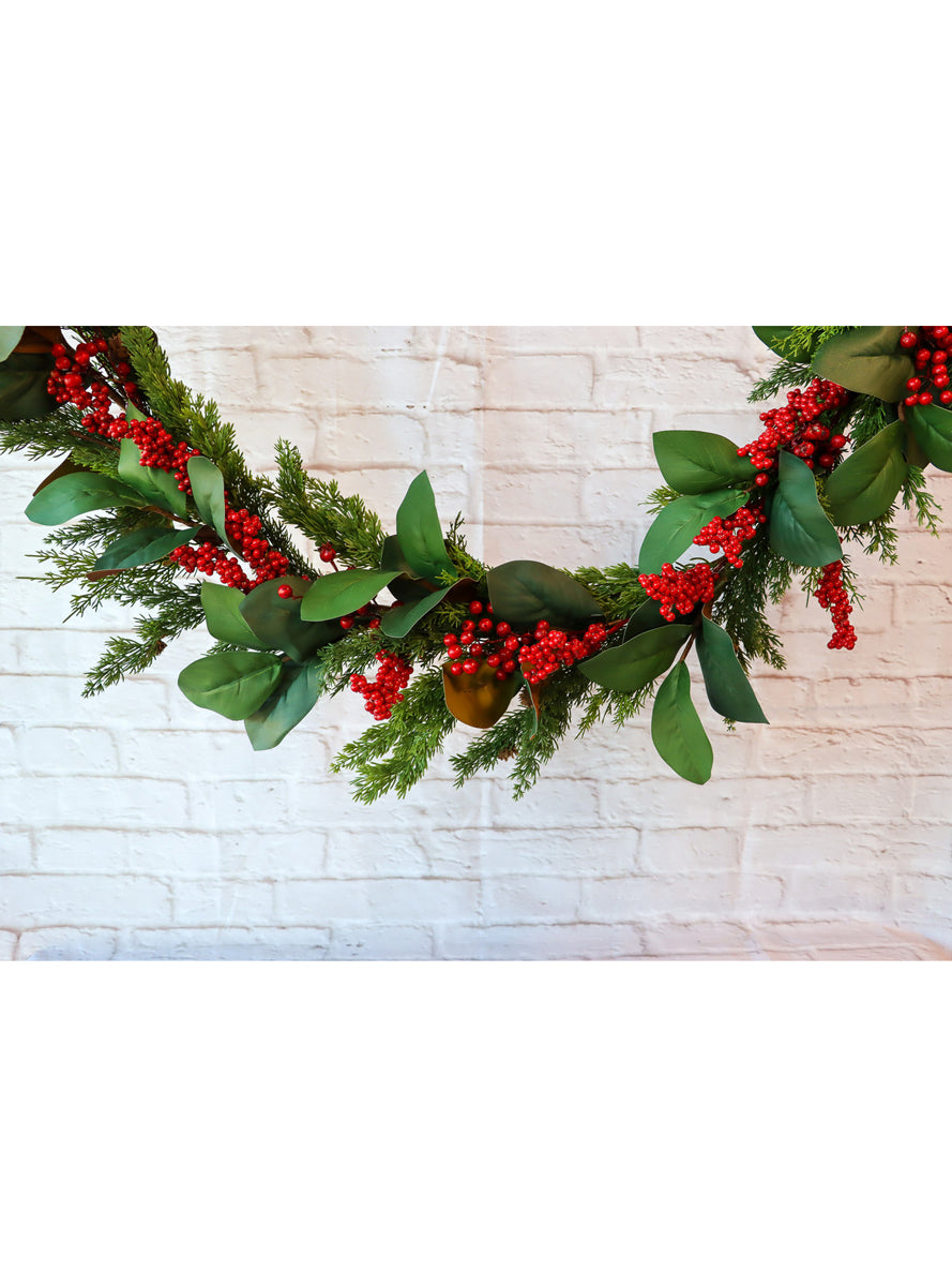 Red Berry Decoration 180cm Christmas Garland - Main Image