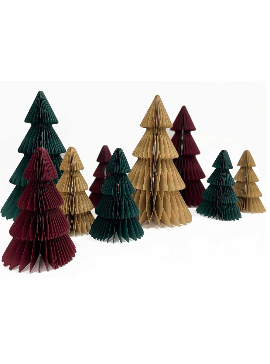 Red Christmas Tree Honeycomb Decoration 20cm Alternative Image 2