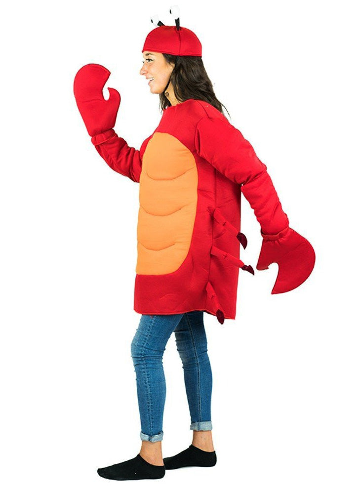 Red Crab Novelty Adults Sea Animal Costume - Alternative Side Image