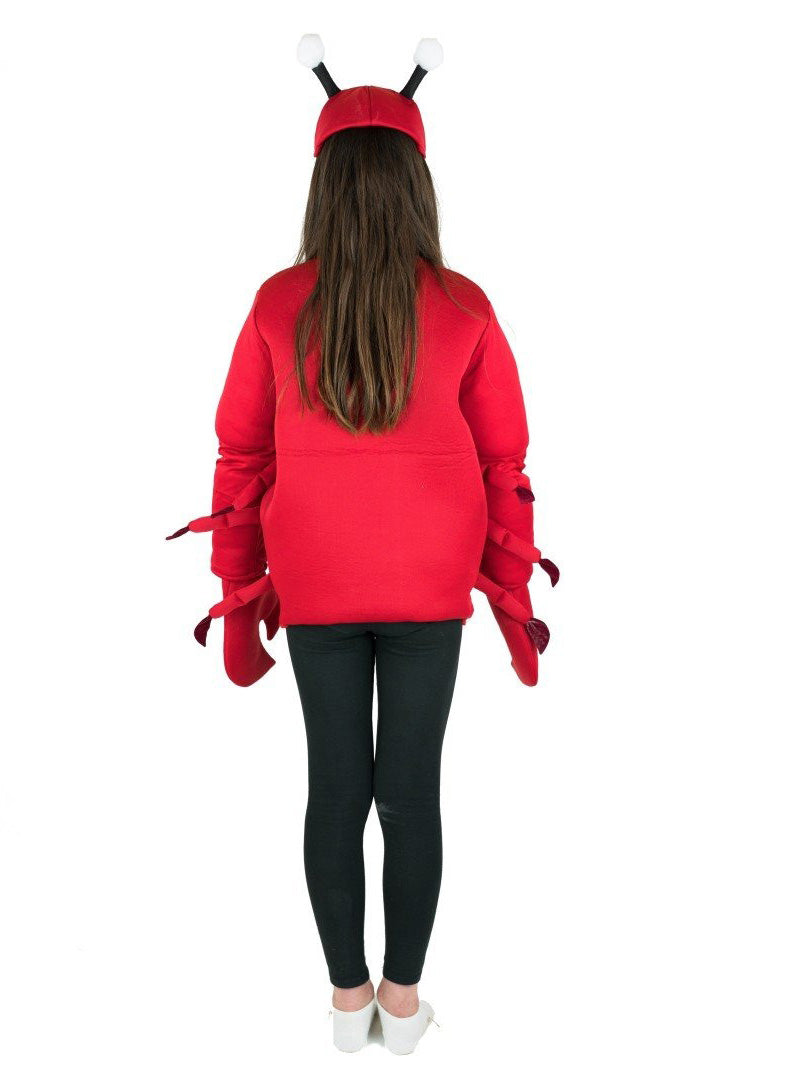 Red Crab Novelty Kids Sea Animal Costume - Back Image