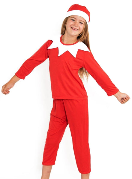 Red Elf on the Shelf Girls Christmas Costume - Main Image