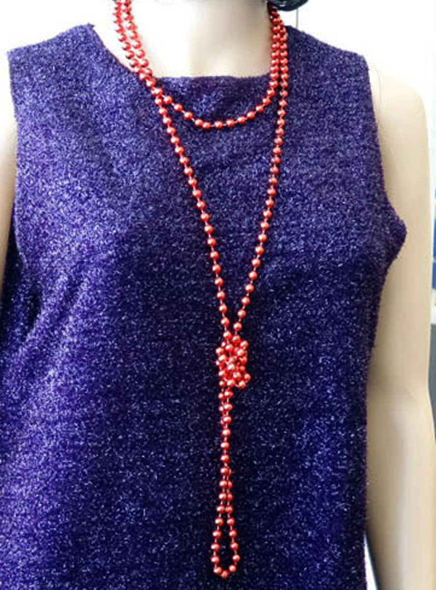 Red Flapper Beads Costume Accessory