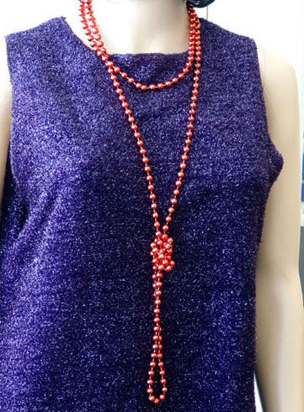 Red Flapper Beads Costume Accessory