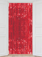 Image of Red Foil Tassel 2m x 90cm Backdrop Decoration