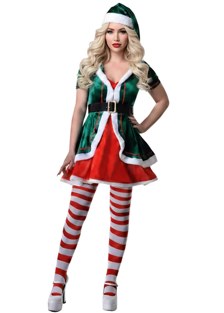  Deluxe Workshop Christmas Elf Women's Costume - Main Image