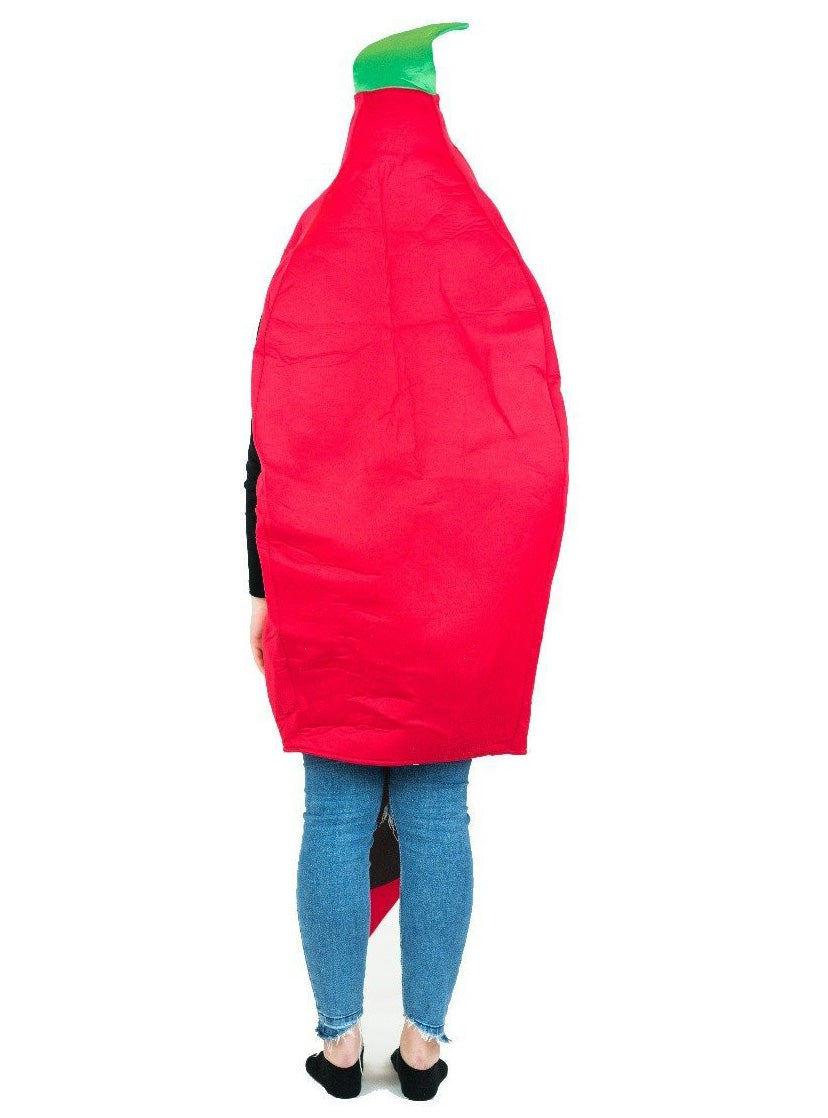 Red Hot Chilli Novelty Adults Food Costume - Back Image