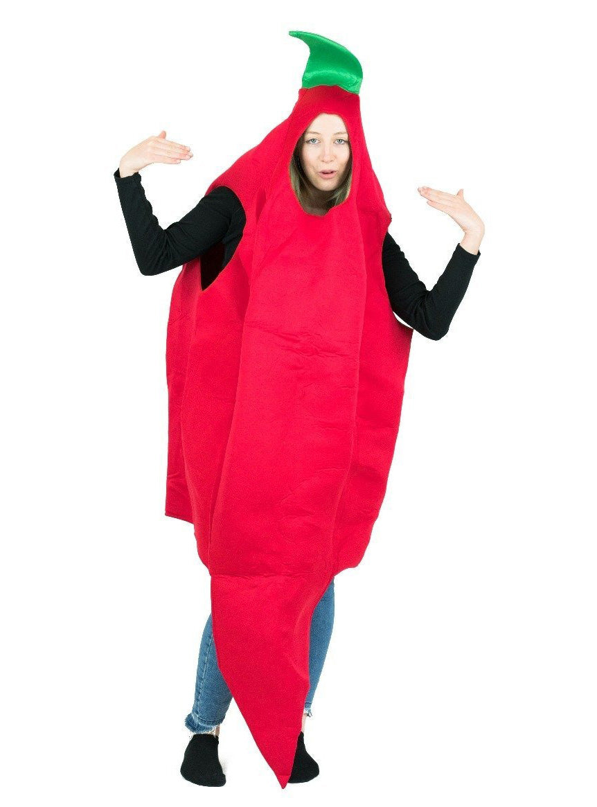 Red Hot Chilli Novelty Adults Food Costume - Main Image