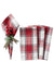 Image of Red and Green Tartan Cotton 4 Pack Christmas Napkins