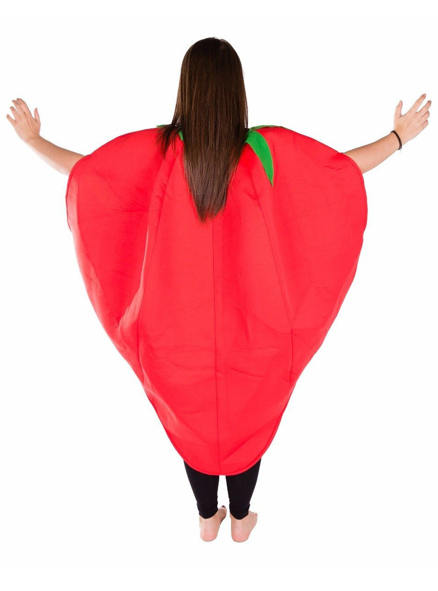 Red Strawberry Novelty Adults Fruit Costume - Back Image
