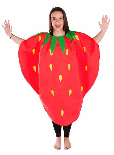 Red Strawberry Novelty Adults Fruit Costume - Main Image