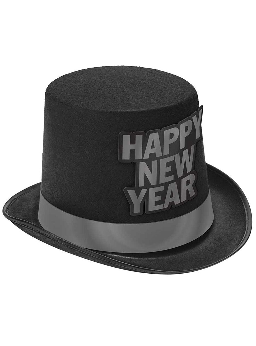 Reflective Ribbon Happy New Year Top Hat - Main Image