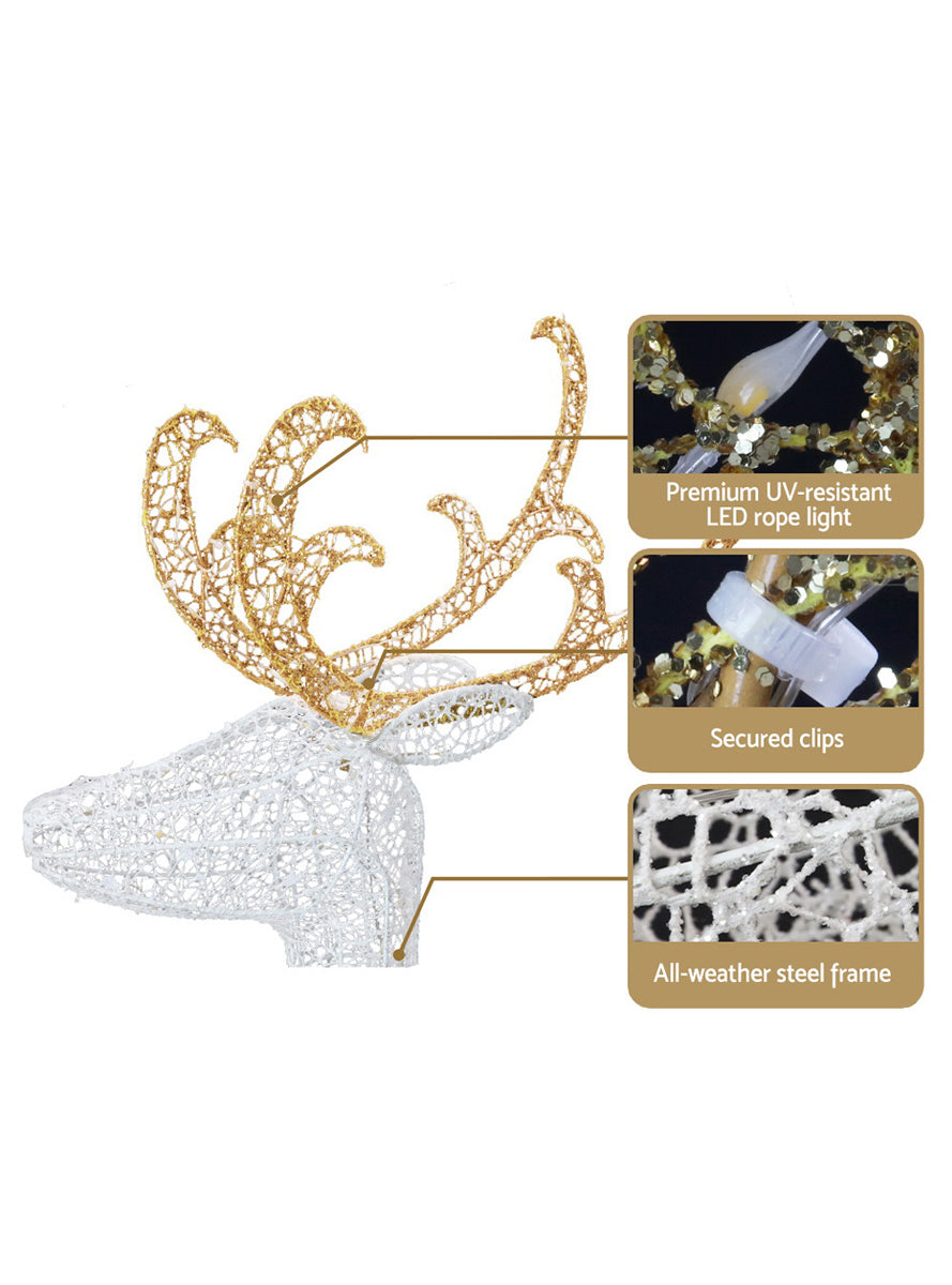 Reindeer with Sleigh LED Christmas Decoration - Information Image 3