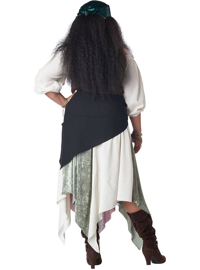 Image of Renaissance Gypsy Womens Plus Size Costume - Back View