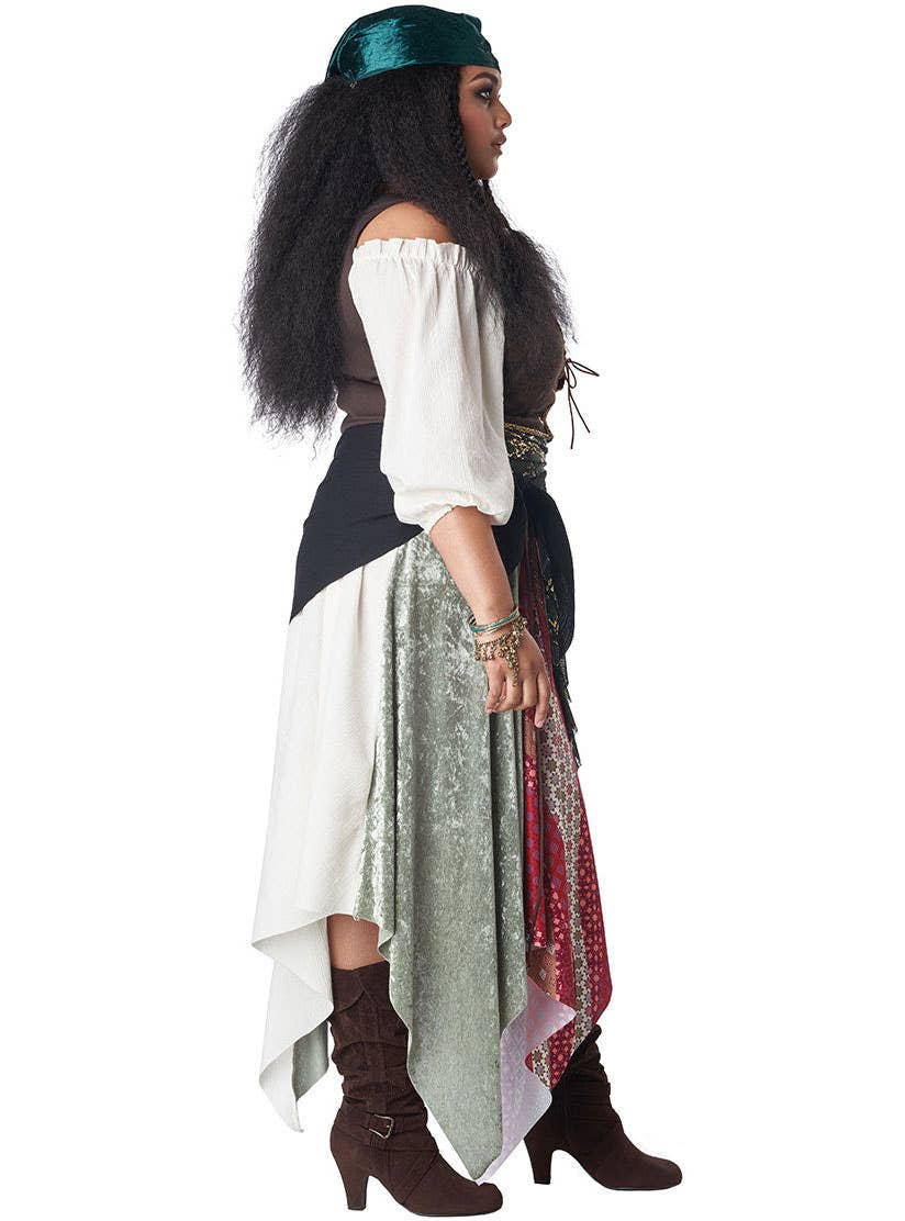 Image of Renaissance Gypsy Womens Plus Size Costume - Side View
