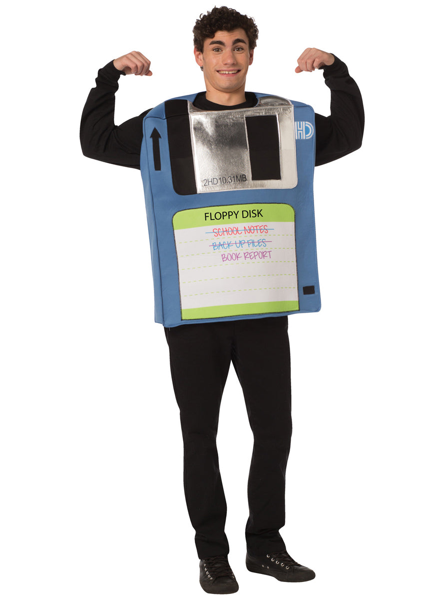 Retro Computer Floppy Disk Novelty 90s Costume - Alternative Image