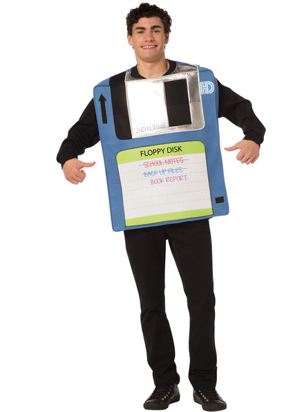Retro Computer Floppy Disk Novelty 90s Costume - Main Image