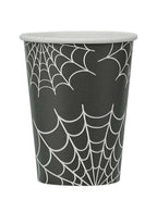 Pack of 8 Retro Spiderweb Paper Cups - Main Image