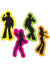 Image of 70s Retro Colourful Silhouette Cut Outs Decoration - Main Image