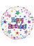 Image of Ribbons And Stars 45cm Happy Birthday Foil Balloon