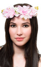 Women's Pink Flower Head Garland Costume Accessory  - Main Image