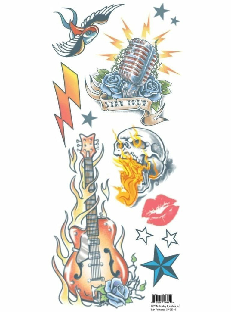 Rock Star Realistic Temporary Tattoos - Alternative Image