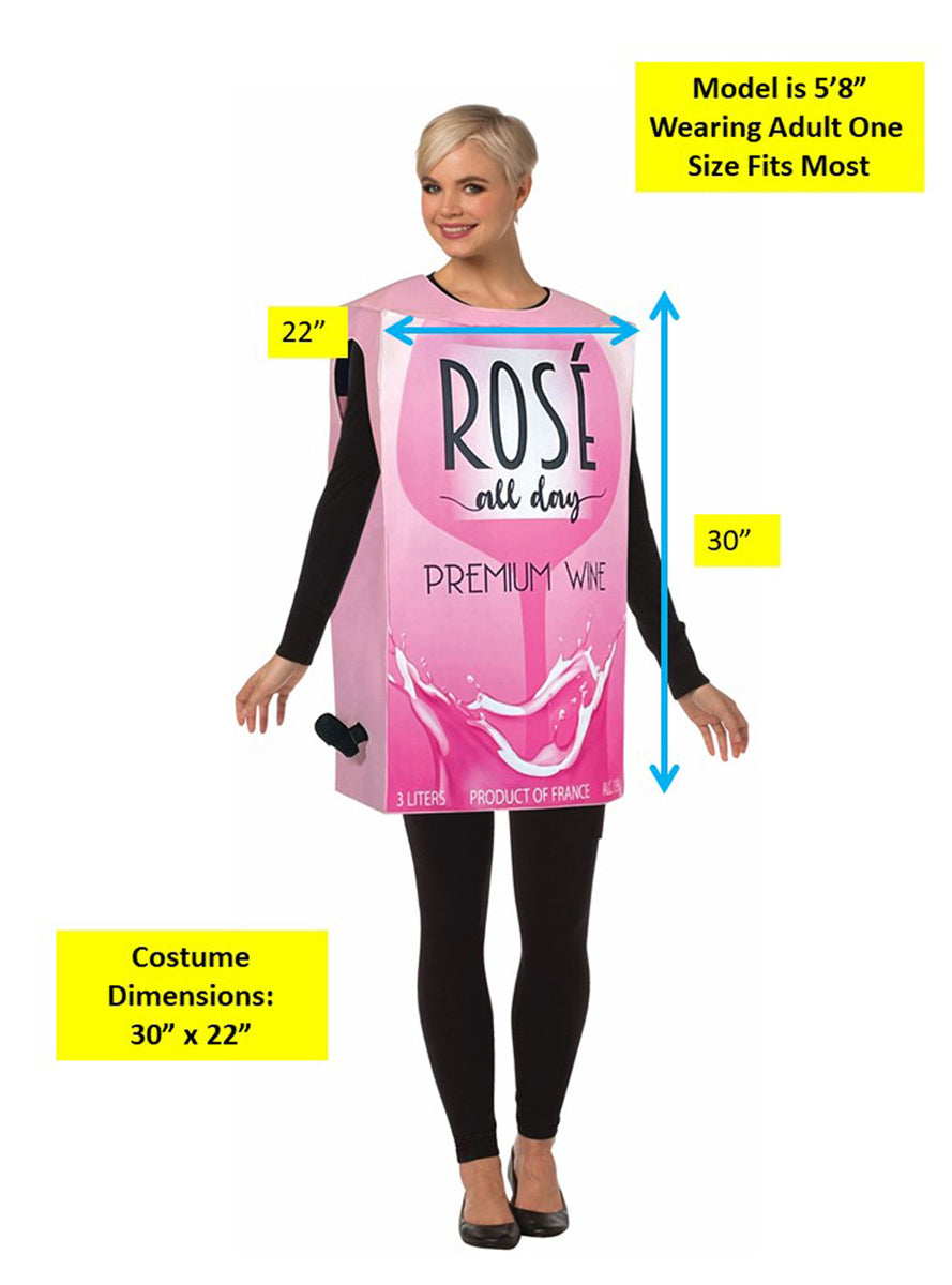 Rose Boxed Wine Novelty Adults Goon Costume - Details Image