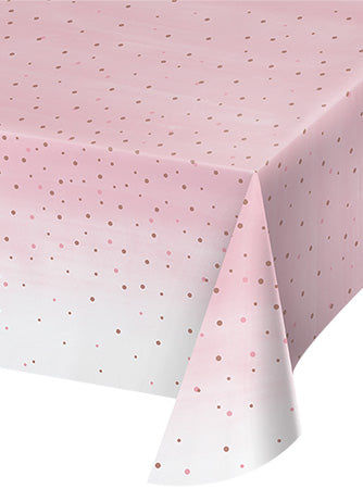 Rose Gold 259cm Plastic Table Cover – Main Image