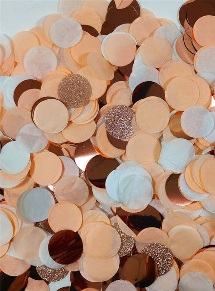 Image of Rose Gold 20 Gram Bag of Foil and Paper Confetti